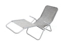 Sedia Sdraio Dondolina Pieghevole in Alluminio Soriani Text Grigia