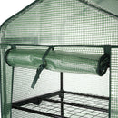 Serra da Balcone a 2 Ripiani 68x48x93 cm Telaio in Plastica e Struttura in Acciaio Verde      