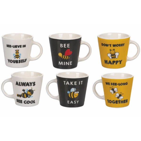 Set 6 Tazzine da Caffè Ø5,5x5,5 cm in New Bone China VdE Tivoli 1996 Bee Positive sconto