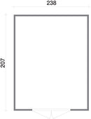 Casette Box da Giardino in Legno Porta Utensili 238x207x214 cm con 2 Porte e Finestre Ecla Verde