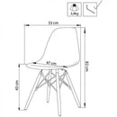 Sedia Mali 53x47x82 h cm in Policarbonato Trasparente