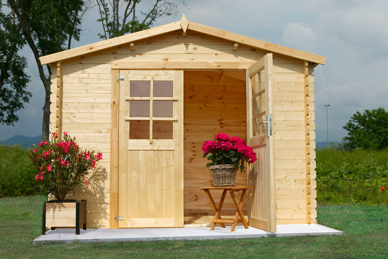 Casetta da Giardino Porta Doppia 300x200 cm in Legno Ambra