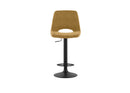 Set 2 Sgabelli Alex 45x52x88,5/103,5 cm con Alzata a GAS in Tessuto Easy-Clean Giallo      