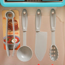 Cucina Giocattolo per Bambini 3-6 Anni con 92 Accessori 44,5x24x79 cm in PP e ABS Verde      