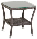 Tavolino da Giardino Quadrato in Polyrattan Atlanta Grigio