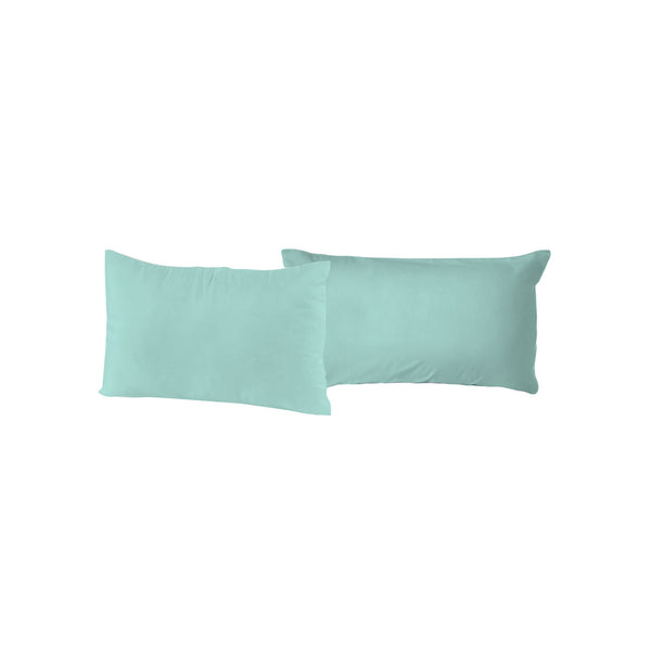 acquista Paire de taies d'oreiller vert aqua de couleur unie