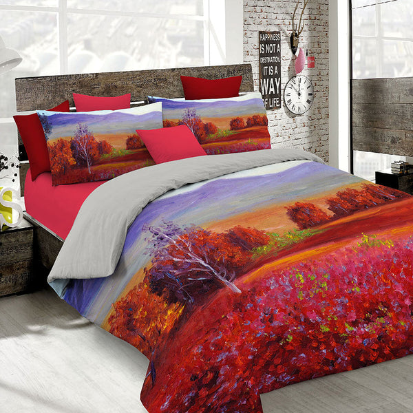 acquista Housse de couette avec imprimé sur le sac double et les taies d'oreiller