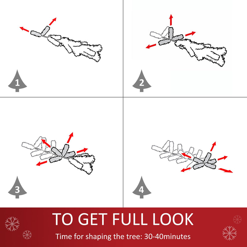Albero di Natale Artificiale 210 cm 829 Rami 250 Luci LED Colorate Verde