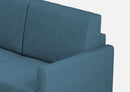 Divano Angolare 7 Posti 281x281x85 cm Karay in Tessuto Avio