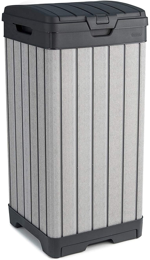 prezzo Conteneur Poubelle pour Extérieur 41x41x87,5 cm en Résine Keter Rockford Gris
