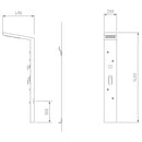 Colonna Doccia Miscelatore Nebulizzatore Cromoterapia in Acciaio Ama Luxury Cupido