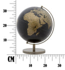 Mappamondo Bronzo Ø25x34 cm Plastica e Ferro Nero e Oro