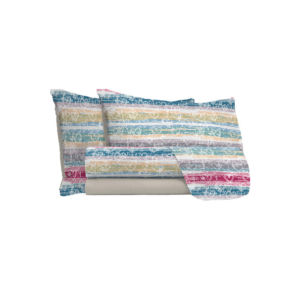 Ensemble de draps avec impression au-dessus et au-dessous et taies d'oreiller Love Lines différentes tailles sconto