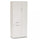 Armoire 3 Portes 1 Tiroir 75x38x174 h cm en Aggloméré Bilaminé Blanc