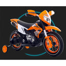 Moto Motocicletta Elettrica per Bambini 6V Kidfun Motocross Arancione
