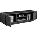 Porta TV Rock 2 ante effetto marmo nero 139x43x44h