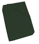 Lenzuolo Sotto con Angoli ed Elastico in Cotone Verde Oliva Varie Misure