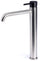 Mitigeur Lavabo Haut en Acier Inoxydable Satiné avec Poignée Charbon