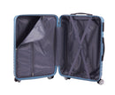 Trolley Valigia Bagaglio a Mano Rigido 4 Ruote con Combinazione in ABS Ravizzoni Svezia Blu Acciaio