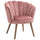 Fauteuil rembourré 66x72x79 cm en velours rose