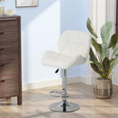 Sgabello da Bar Girevole 47x49x90-111 cm in Similpelle Bianco