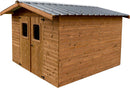 Casetta Box da Giardino 3,16x2,4 m Senza Pavimento in Legno Picea Massello 19mm Tetto in Acciaio Therma