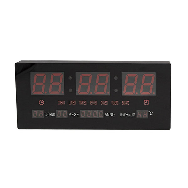 prezzo Horloge Murale Digitale LED 36x16x3 cm avec Calendrier et Température