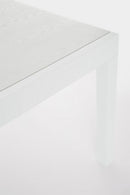 Tavolo Allungabile da Esterno 135-270x90x75h cm in Alluminio Cliv Bianco  