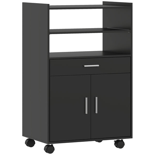 online Mobile Cucina Multiuso 59x40x92 cm con Ripiano Estraibile in MDF Nero