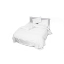 Copripiumino Matrimoniale con Sacco e Federe in Raso di Poliestere Bianco