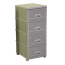 Cassettiera 4 Cassetti 43x36,8xh89,4 cm in Plastica Crema