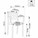 Poltrona Eveline 58,5x55,2x84 cm  in Polipropilene Antracite