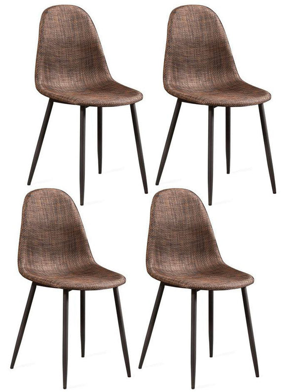 Set 4 Sedie 43x38xH86,5 cm in Similrattan Martina Marrone online