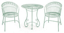Set Tavolo e 2 Sedie da Giardino in Metallo Ragusa Verde