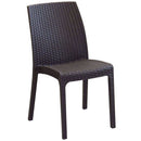 Sedia da Giardino Virginia 47x59x86 h cm in Wicker Marrone