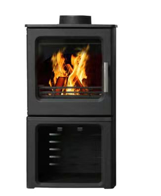 Stufa a Legna in Ghisa 4,3 kW 37x37x68 cm Olga Standup