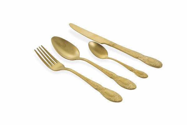 prezzo Service de Couverts 24 Pièces en Acier Satiné Villa d'Este Home Tivoli Wonderland Oro