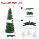 Albero di Natale Artificiale 150 cm 294 Rami Folti Verde  