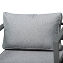 Set Tavolo con 4 Sedie e 4 Sgabelli da Giardino in Alluminio Grigio