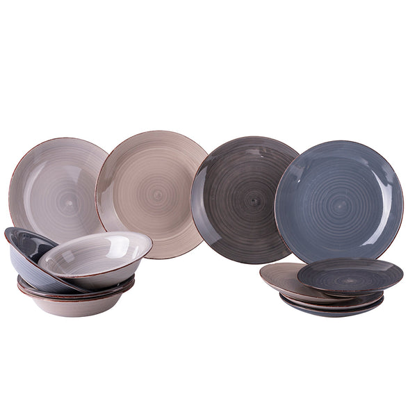 sconto Service de table 12 pièces en grès VdE Tivoli 1996 Baita Stone