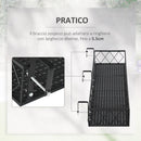 Portapiante per Ringhiera 100x31x12 cm in Metallo Nero