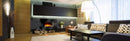 Camino Elettrico da Parete Effetto Fiamma 2000W CheminArte Lounge Medium Bianco