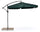 Parasol de jardin Ø3m décentralisé en polyester Iron et Green Moon