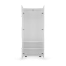 Armadio Guardaroba con Appendiabiti e Ripiani 78x31x186,5 cm Modello Dama Bianco Lucido