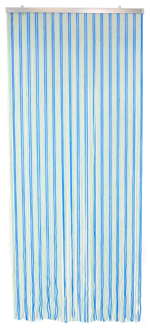 Rideau de Fil pour Moustiquaire 140x250 cm en Tissu Bleu Clair Chiné prezzo