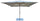 Parasol de Jardin 4x4m en Aluminium Bois de Chêne Housse en Polyester Ecru