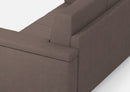 Divano Angolare 5 Posti 226x226x85 cm Marrak in Tessuto Talpa