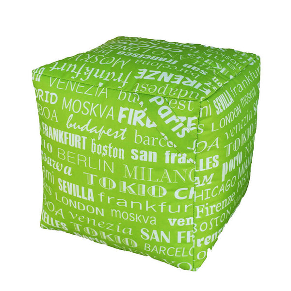 Pouf Puff Pouf Cube 40x40x40cm Big City Vert Avalli acquista
