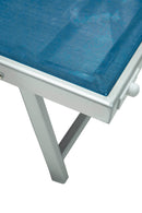 Lettino Prendisole da Giardino in Alluminio Soriani Riccione Blu