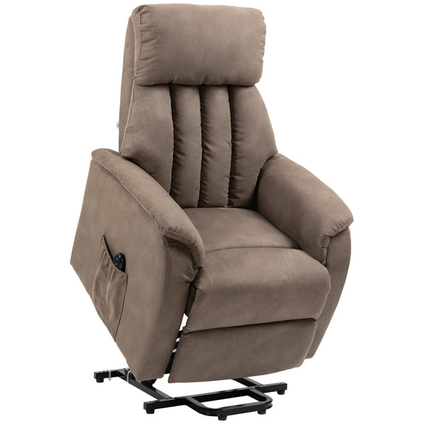 Fauteuil releveur électrique 1 moteur 75x93x110 cm en microfibre marron sconto